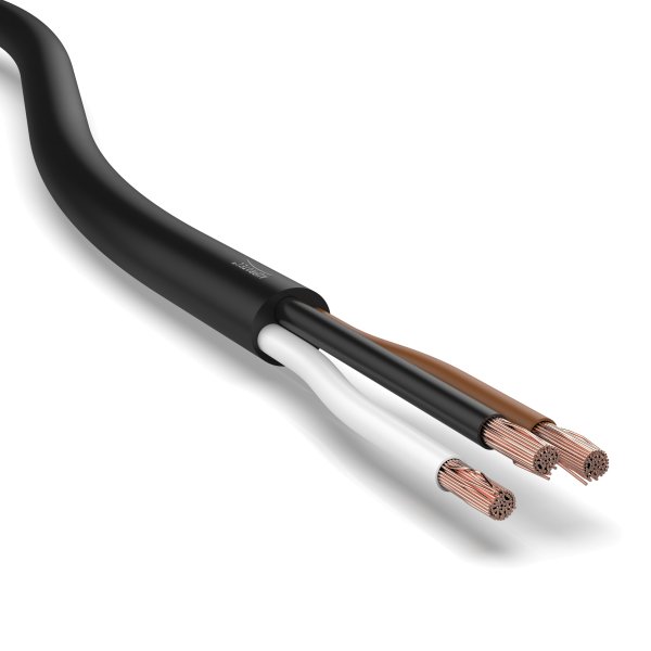 Oldsmoped - Kabel 1,5mm² Stärke. Grau/Rot.