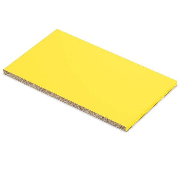 19 mm Einlegeboden Regalboden gelb melaminharzbeschichtet mit ABS Kante max 1000 x 800