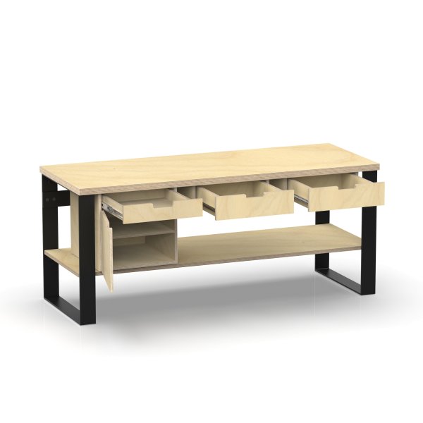 Profi Design Werkbank 2000 x 750 x 850 mm + 40mm Arbeitsplatte + Boden
