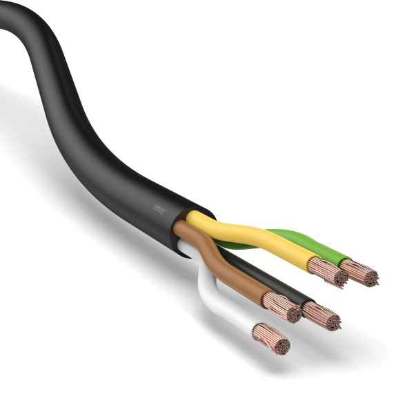 Câble pour remorque 5 x 1,5 mm² câble rond 5 fils
