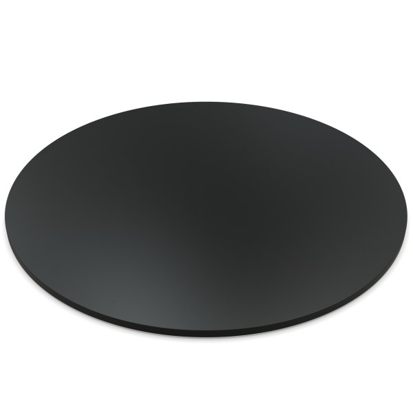 Dekor Spanplatte 19mm Tischplatte rund melaminharzbeschichtet schwarz mit ABS Kante Umleimer