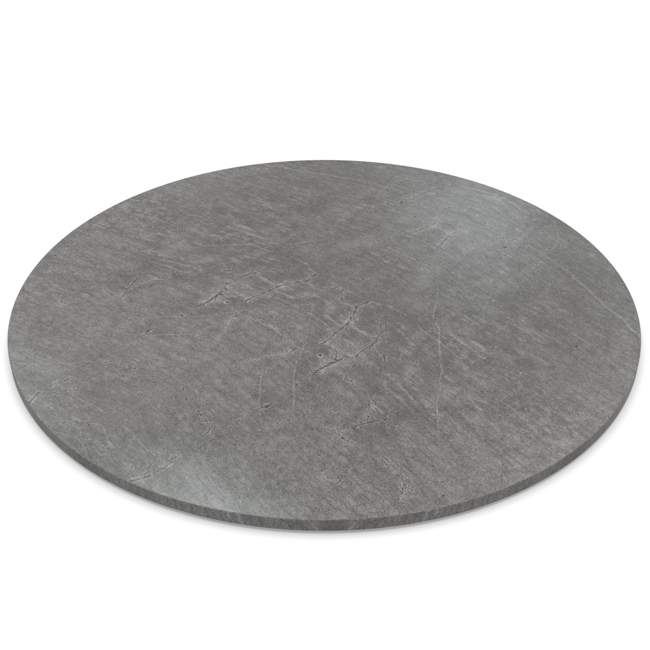 Tischplatte Atlantic Stone Graphite Ø 800 mm Dekor Spanplatte 19 mm rund melaminharzbeschichtet mit ABS Kante Umleimer