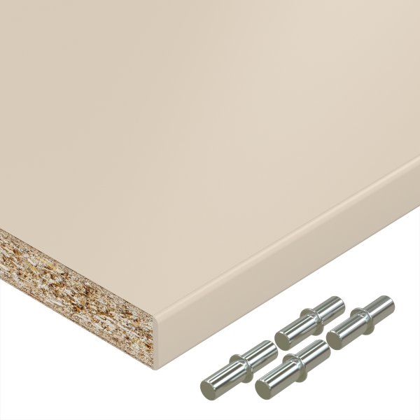 19 mm Einlegeboden Regalboden Dekor Kaschmirgrau beschichtet mit ABS Kante max 1000 x 800
