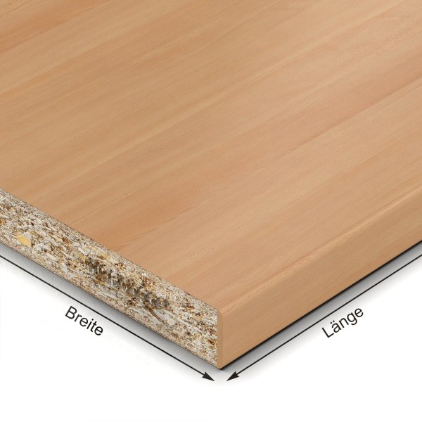 19 mm Einlegeboden Regalboden Dekor Weißbuche beschichtet mit ABS Kante max 1000 x 800