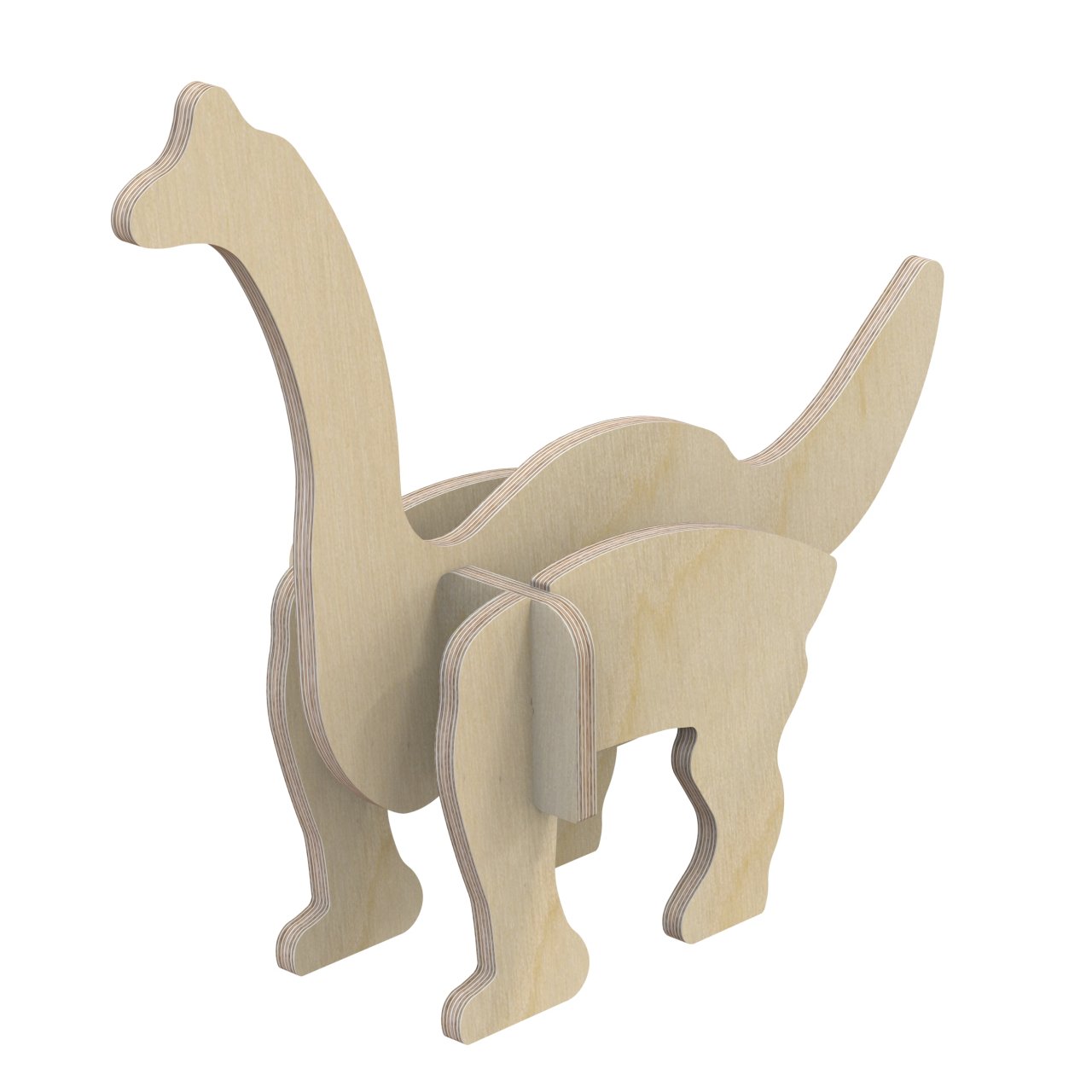3D Holzbausatz Multiplex Birkenholz Konstruktions-Puzzle Modell Dino I