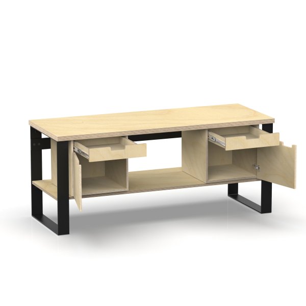 Profi Design Werkbank 2000 x 750 x 850 mm + 40mm Arbeitsplatte + Boden