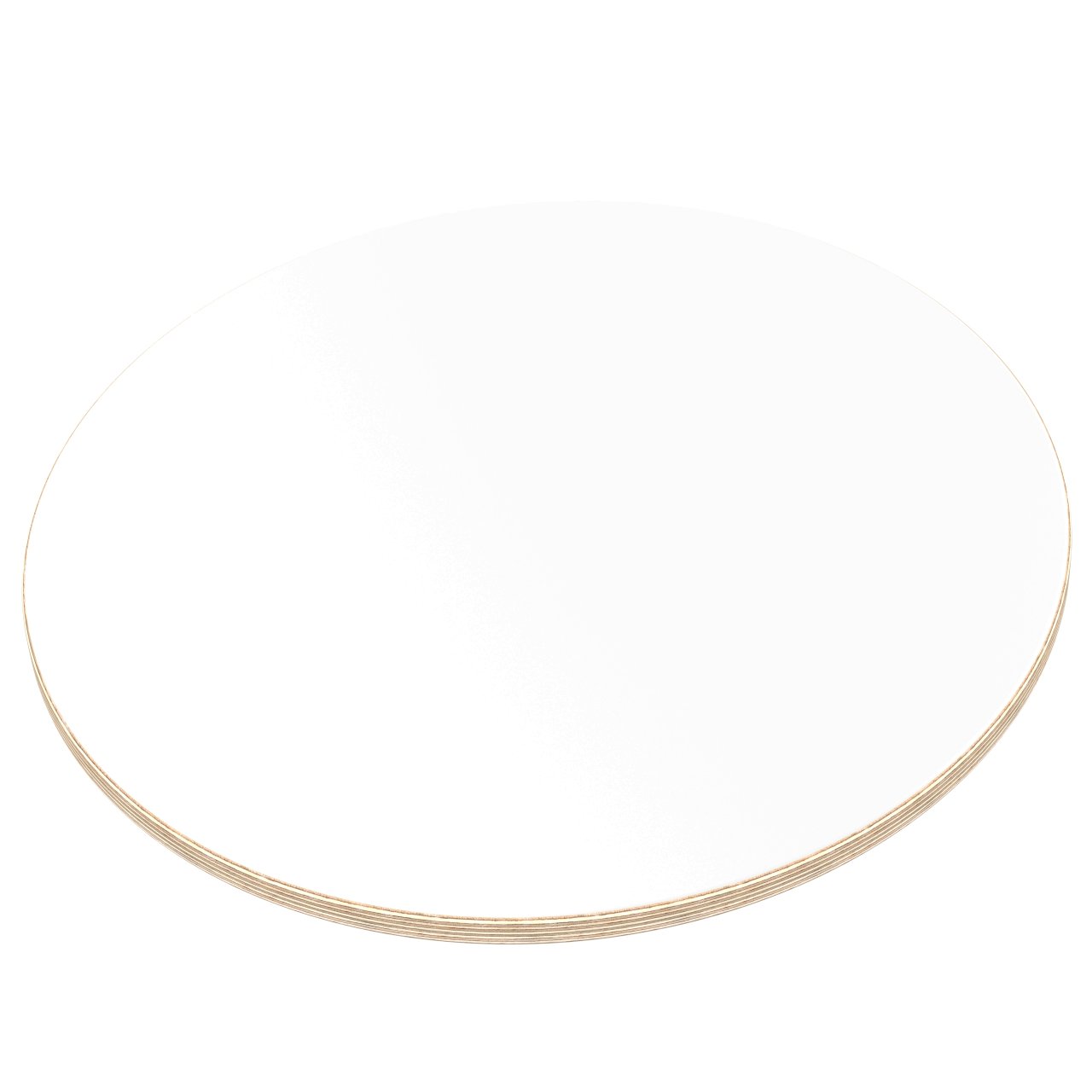 Ø600 mm / 60 cm Multiplexplatte Rund weiß melaminbeschichtet Tischplatte Birke Holzplatte 18 mm