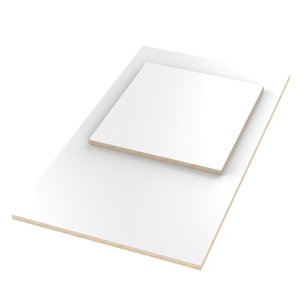 Multiplexplatte Holzplatte Tischplatte Birke melaminbeschichtet weiß