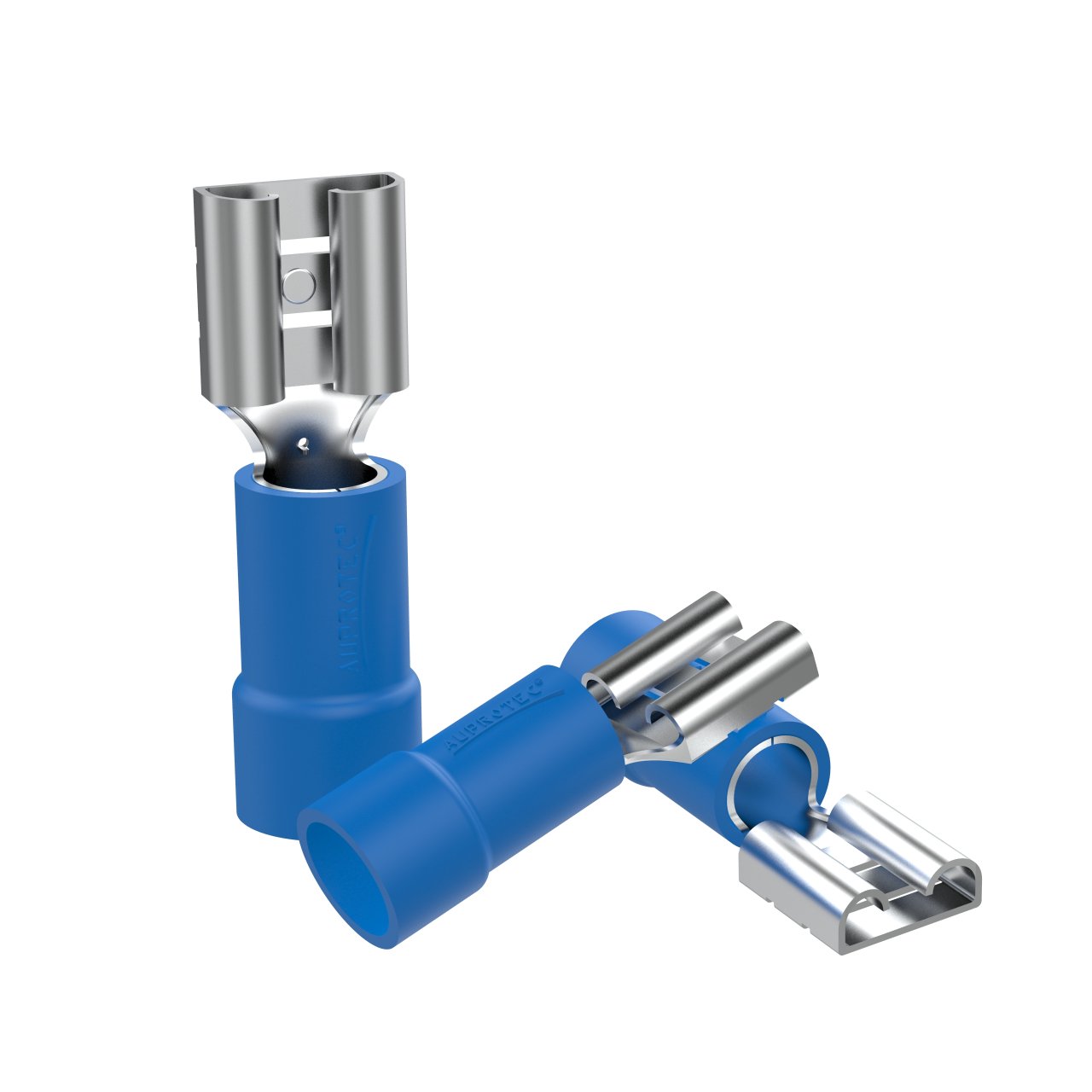 10 Flachsteckhülsen weiblich 1,5 - 2,5 mm² Teilisoliert FDD | Steckbreite: 4,8 mm