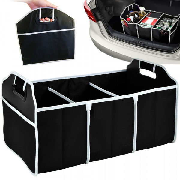 CARexp HD Kofferraum Organizer mit Deckel - Faltbare Kofferraumtasche als  praktischer Auto Organizer inkl. Seitenfächer, Innenfächer & Tragegriffe:  : Auto & Motorrad