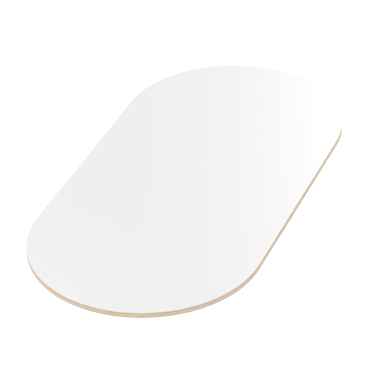 1200x900 mm Multiplexplatte Oval weiß melaminbeschichtet Tischplatte Holzplatte 18 mm