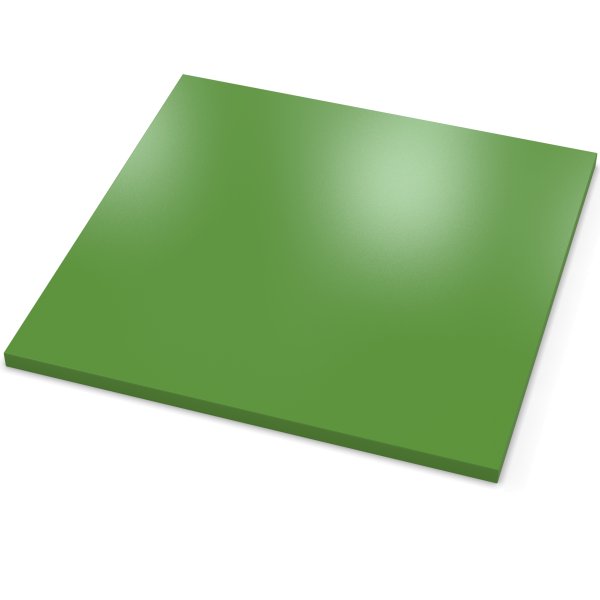 Płyta wiórowa dekoracyjna 19 mm, blat pokryty zieloną melaminą z obrzeżem ABS