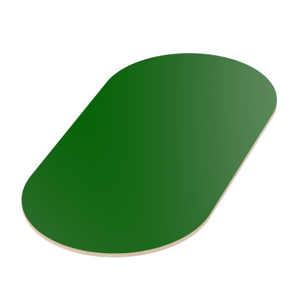 Multiplexplatte Holzplatte Tischplatte Oval melaminbeschichtet grün