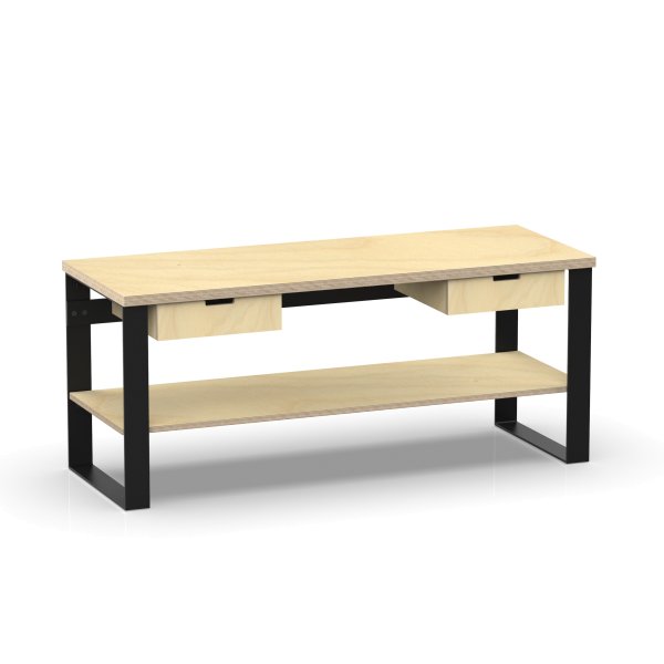 Profi Design Werkbank 2000 x 750 x 850 mm + 40mm Arbeitsplatte + Boden