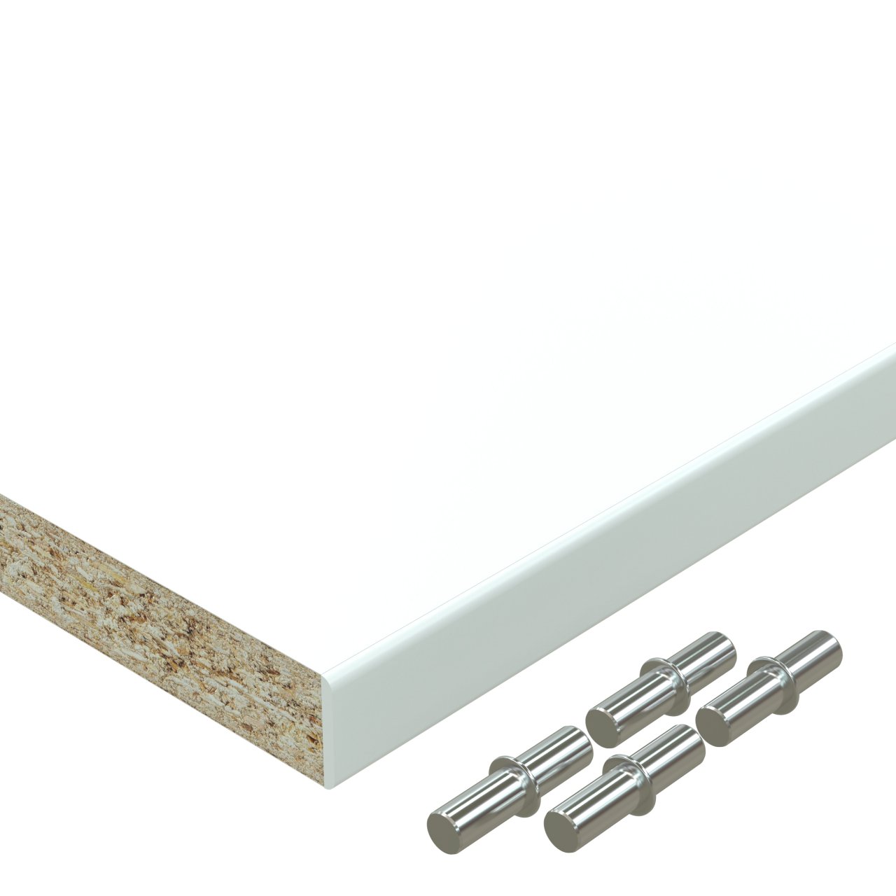19 mm Einlegeboden weiß bis 1000 x 800 mm Regalboden melaminharzbeschichtet mit ABS Kante