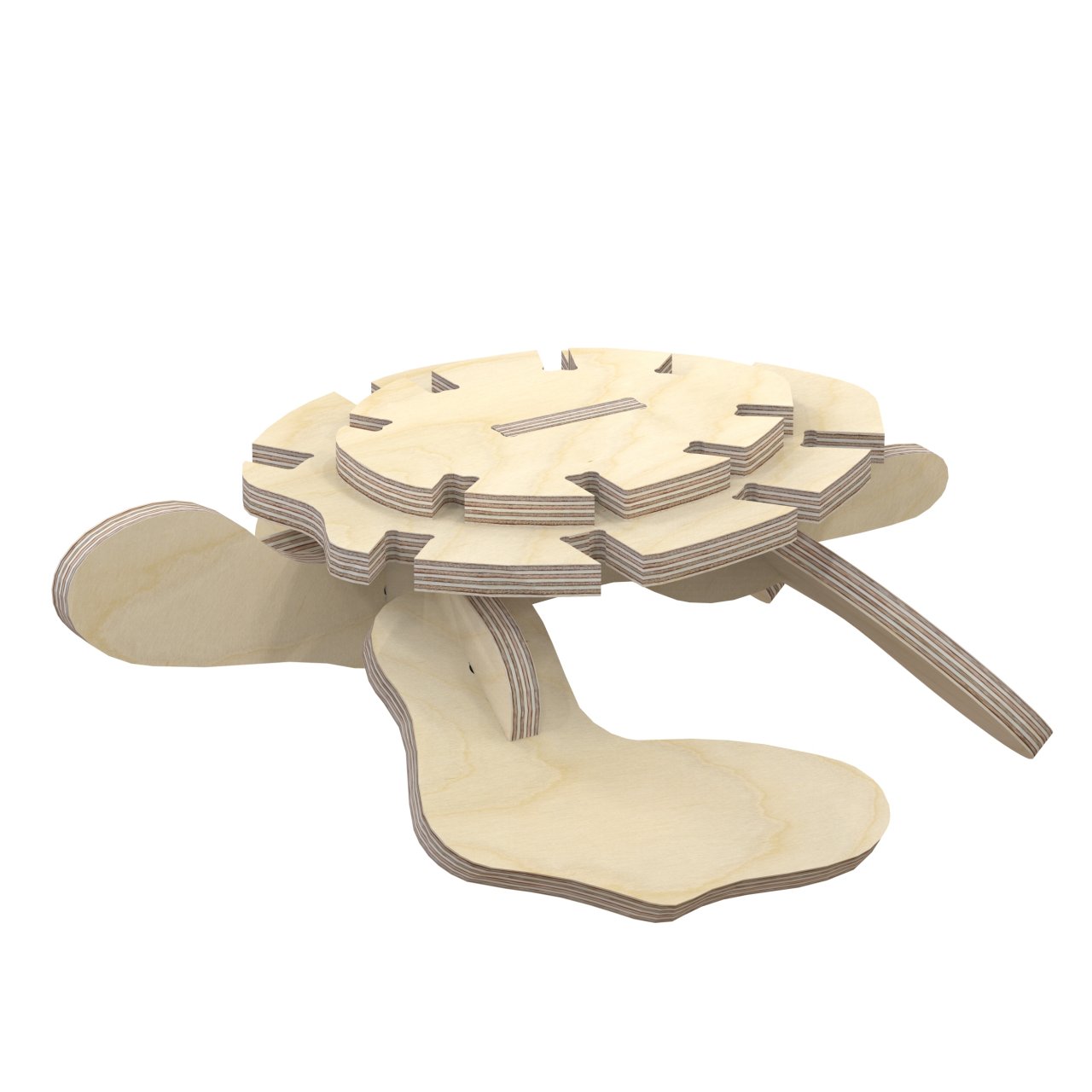 3D Holzbausatz Multiplex Birkenholz Konstruktions-Puzzle Modell Schildkröte