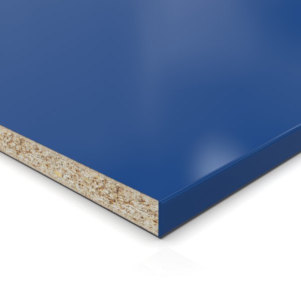 19 mm Dekor Spanplatten Royal Blau 0125 PE Zuschnitt auf Maß