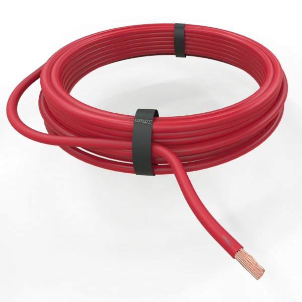 Batteriekabel KFZ Stromkabel Fahrzeugleitung 20 mm² Rot Vollkupfer Kabel per m 