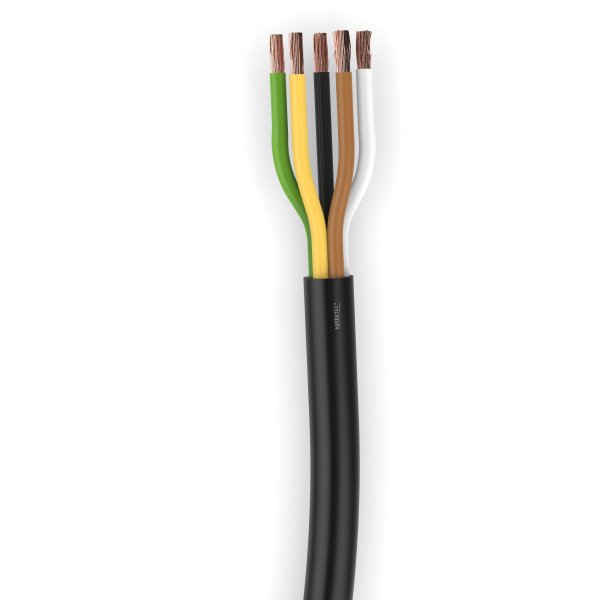  AOHEWEI Cable pour Remorque 5 Fils 5m Câble Electrique Remorque  5 Core Noir pour Caravane Un Camion Industrie (5 Fils)