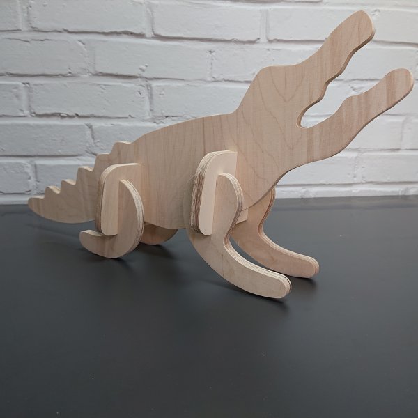 3D Holzbausatz Multiplex Birkenholz Konstruktions-Puzzle Modell Krokodil