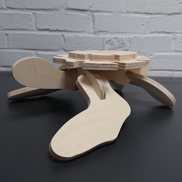 3D Holzbausatz Multiplex Birkenholz Konstruktions-Puzzle Modell Schildkröte