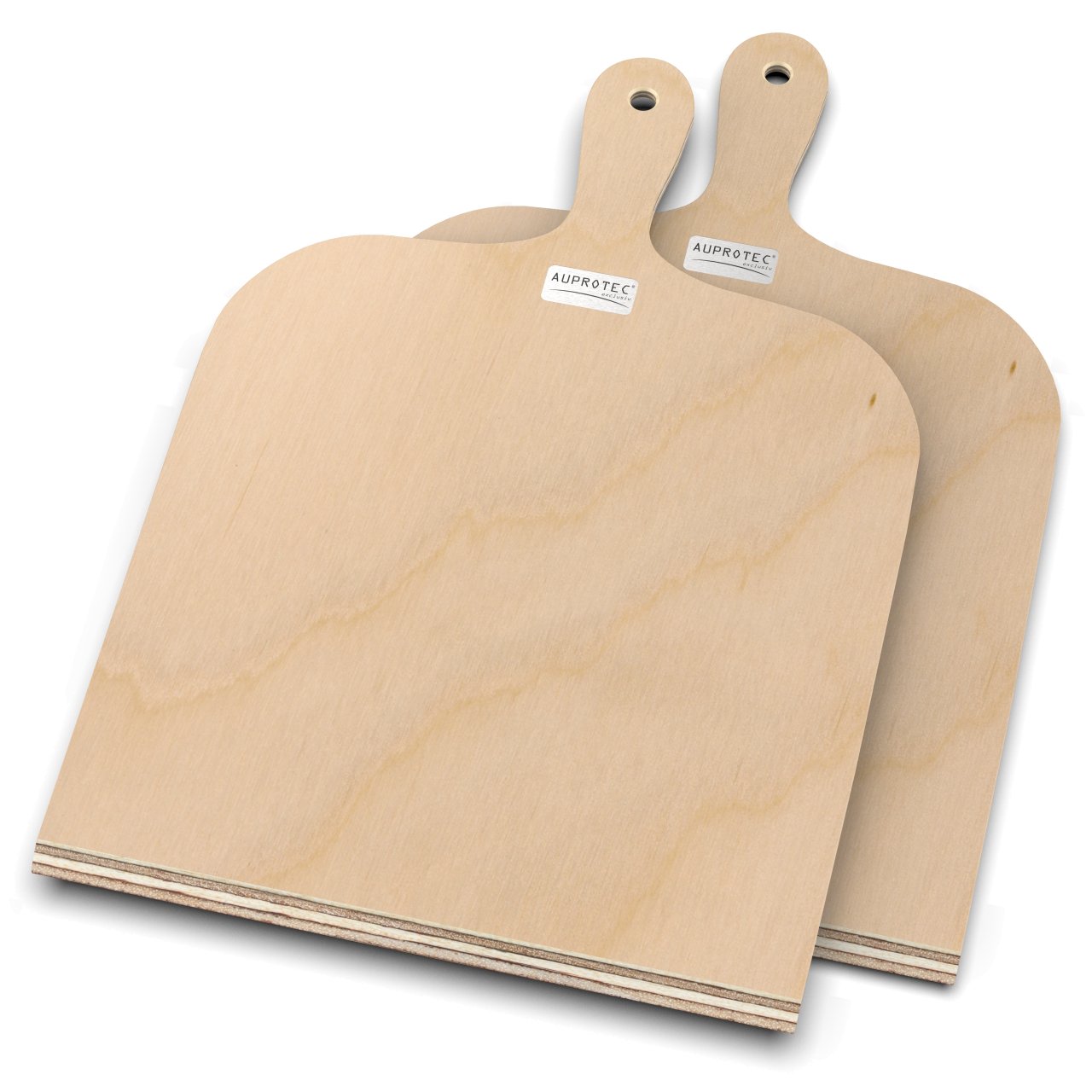 2 Pizzaschaufeln S (26 x 20 cm) Holz Pizzaschieber Pizzabretter Birke geschliffen Modell Yves