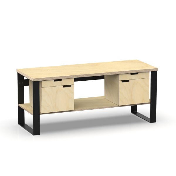 Profi Design Werkbank 2000 x 750 x 850 mm + 40mm Arbeitsplatte + Boden