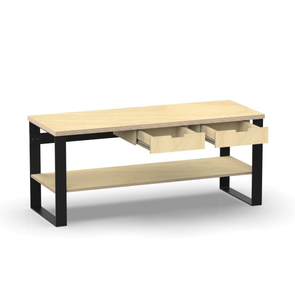 Profi Design Werkbank 2000 x 750 x 850 mm + 40mm Arbeitsplatte + Boden