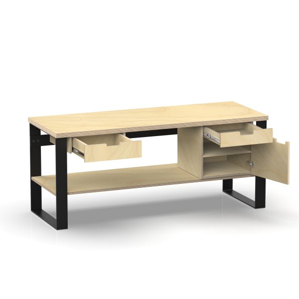 Profi Design Werkbank 2000 x 750 x 850 mm + 40mm Arbeitsplatte + Boden