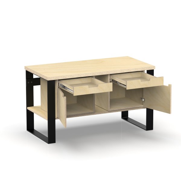 Profi Design Werkbank 1300 x 750 x 850 mm + 40mm Arbeitsplatte + Boden