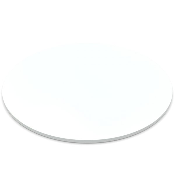 Dekor Spanplatte 19mm Tischplatte rund melaminharzbeschichtet weiß mit ABS Kante Umleimer