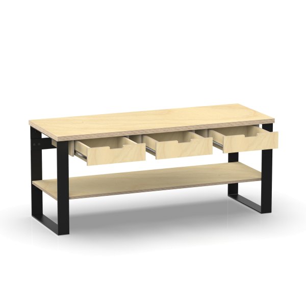 Profi Design Werkbank 1800 x 750 x 850 mm + 40mm Arbeitsplatte + Boden