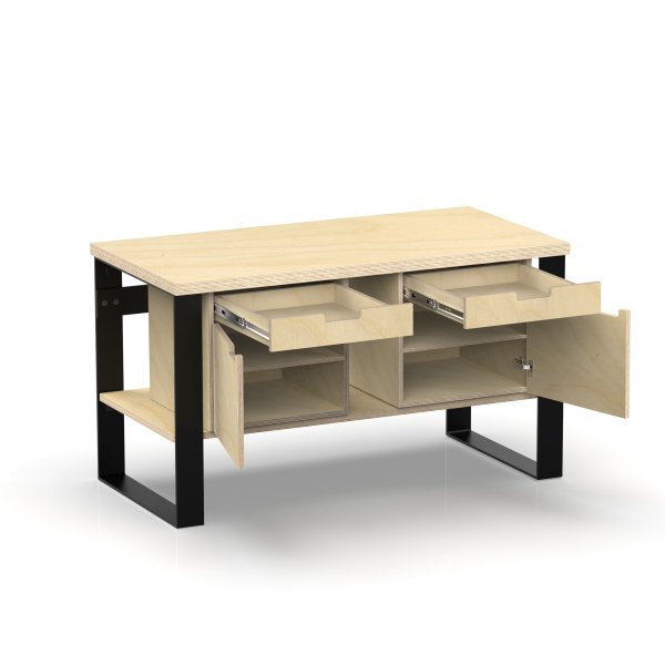 Profi Design Werkbank 1300 x 750 x 850 mm + 40mm Arbeitsplatte + Boden