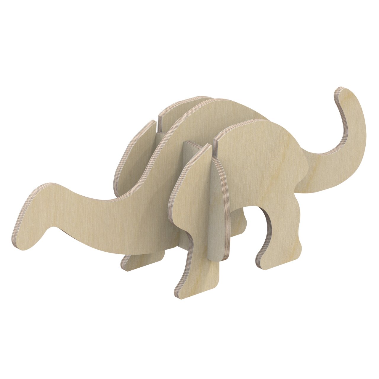 3D Holzbausatz Multiplex Birkenholz Konstruktions-Puzzle Modell Dino II