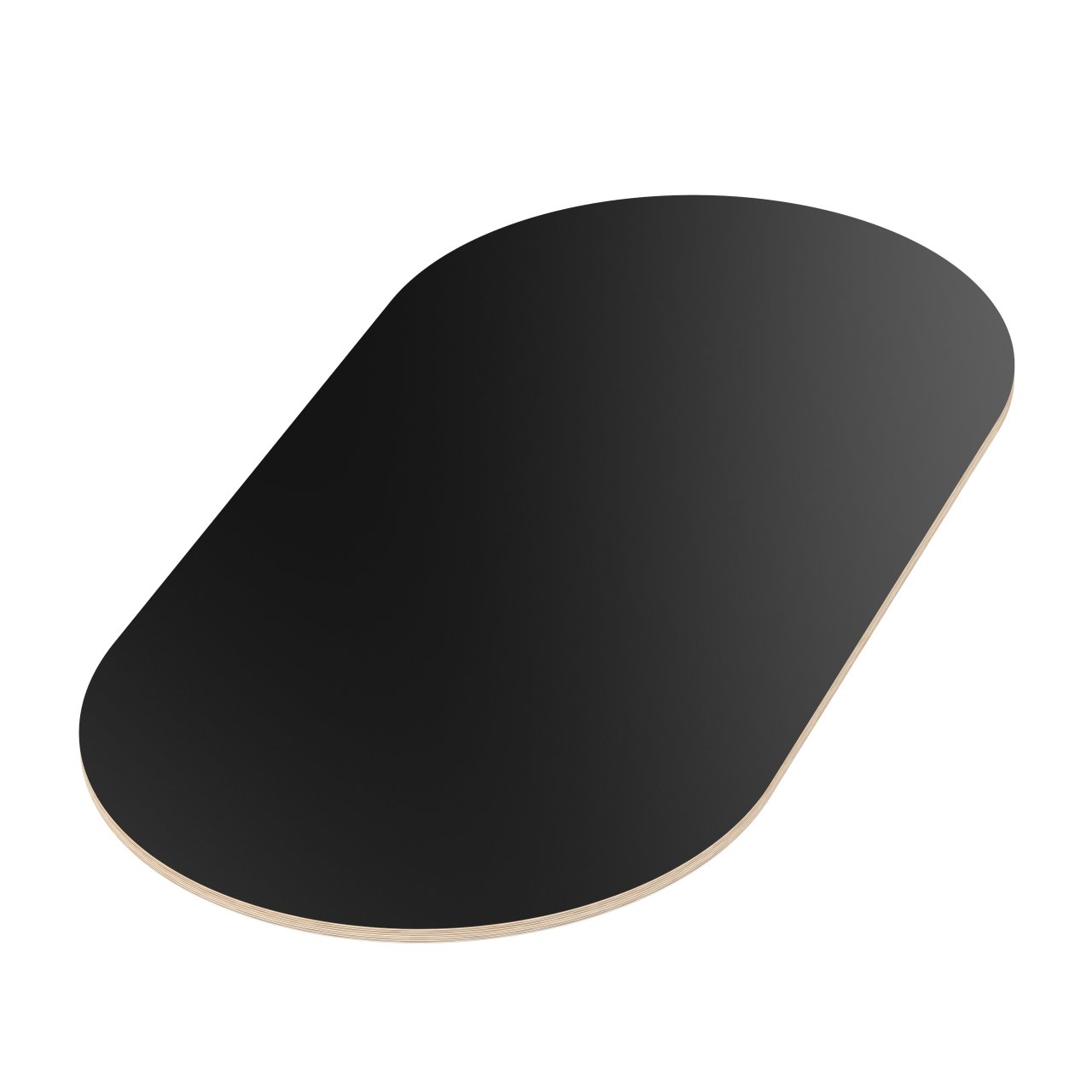 800x600 mm Multiplexplatte Oval schwarz melaminbeschichtet Tischplatte Holzplatte 18 mm