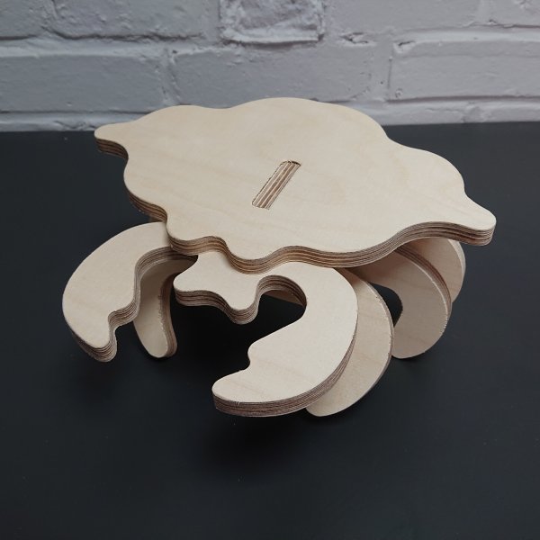 3D Holzbausatz Multiplex Birkenholz Konstruktions-Puzzle Modell Krabbe