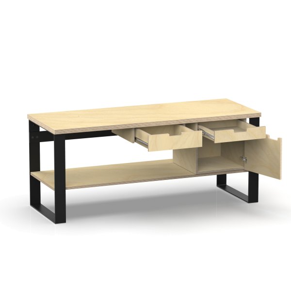 Profi Design Werkbank 2000 x 750 x 850 mm + 40mm Arbeitsplatte + Boden
