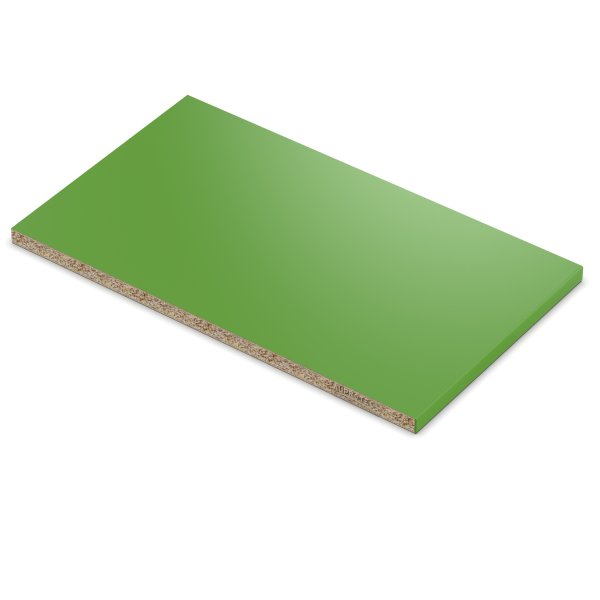 19 mm Einlegeboden Regalboden grün melaminharzbeschichtet mit ABS Kante max 1000 x 800