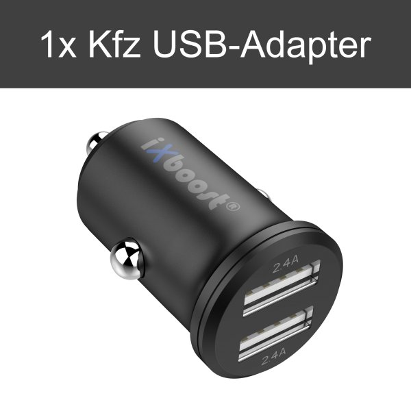 Adapter USB iX-5S Podwójna ładowarka samochodowa 4.8A