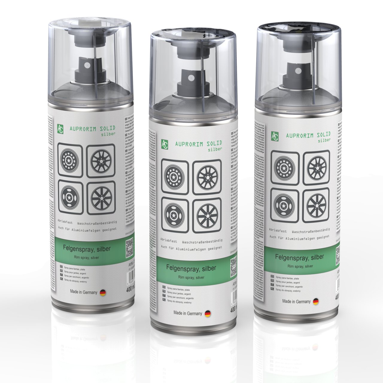 3 Dosen AUPRORIM SOLID Felgensilber 400ml