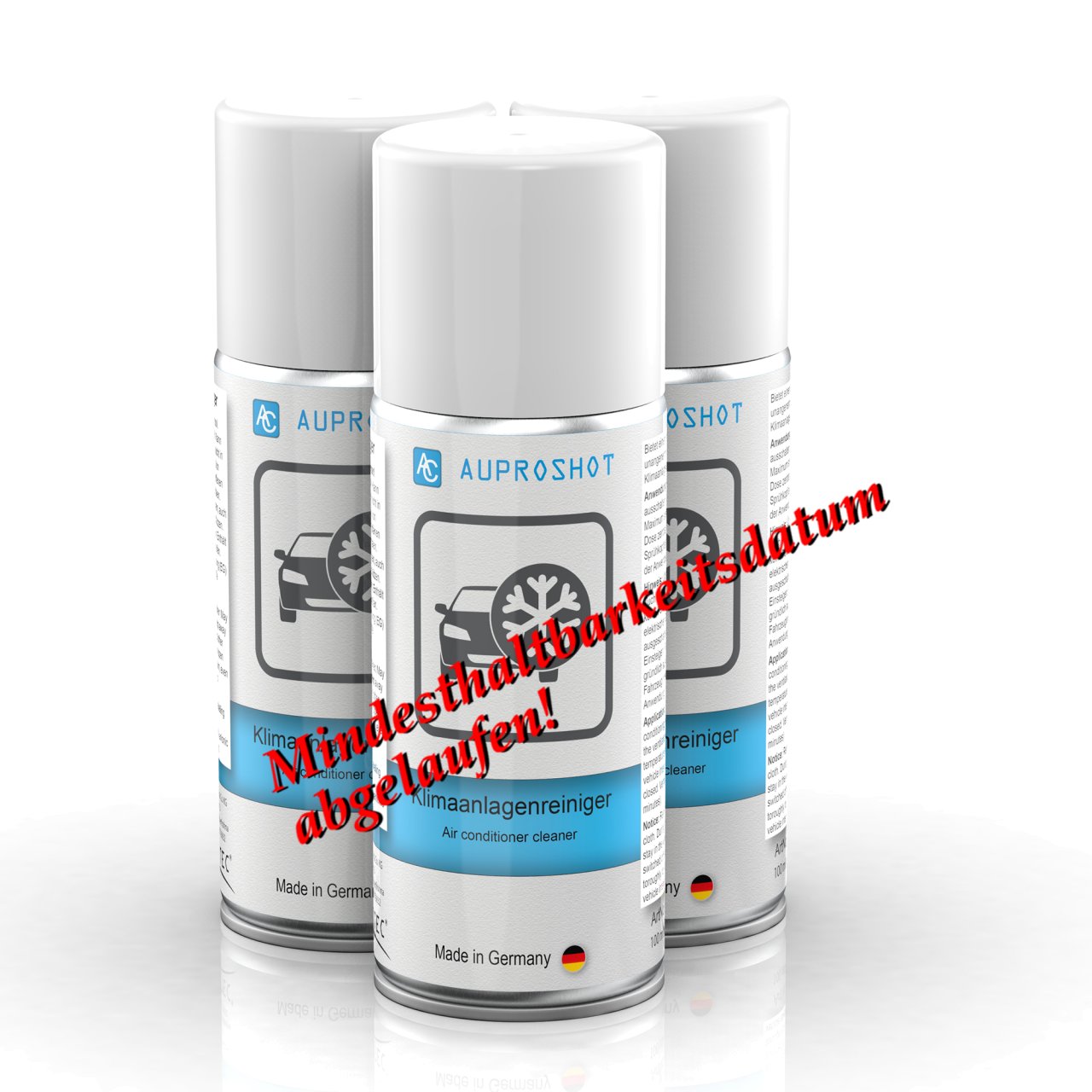 3 Dosen AUPROSHOT Klimaanlagenreiniger Zitrus Lufterfrischer 100 ml!MHD ABGELAUFEN!