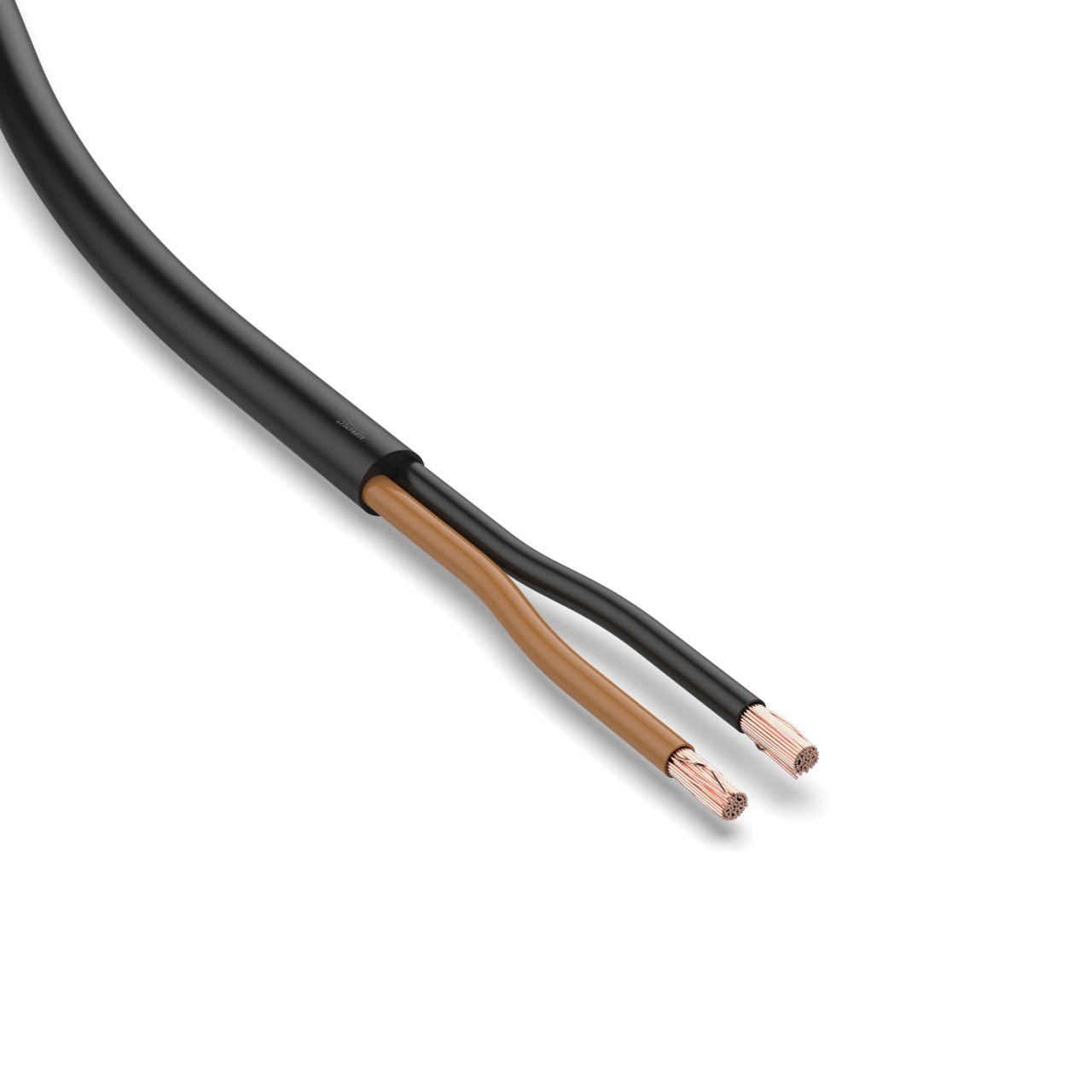 Rundkabel 2 x 1,5 mm² schwarz/braun Schlauchleitung Kfz Leitung Meterware 2 polig/adrig