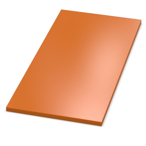 Płyta wiórowa dekoracyjna 19 mm, blat pomarańczowy, melaminowany, wykończony obrzeżem ABS