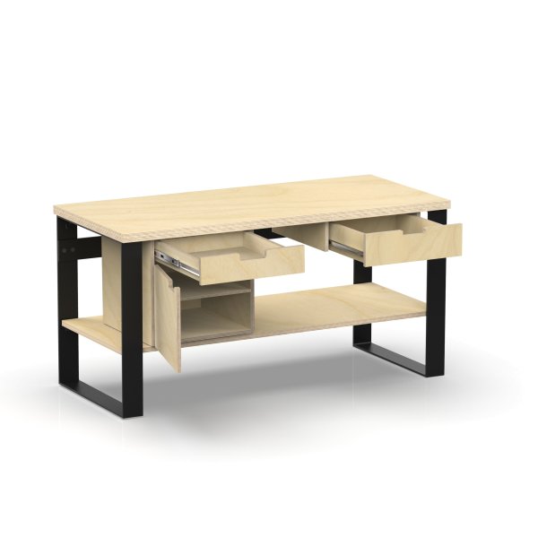 Profi Design Werkbank 1600 x 750 x 850 mm + 40mm Arbeitsplatte + Boden