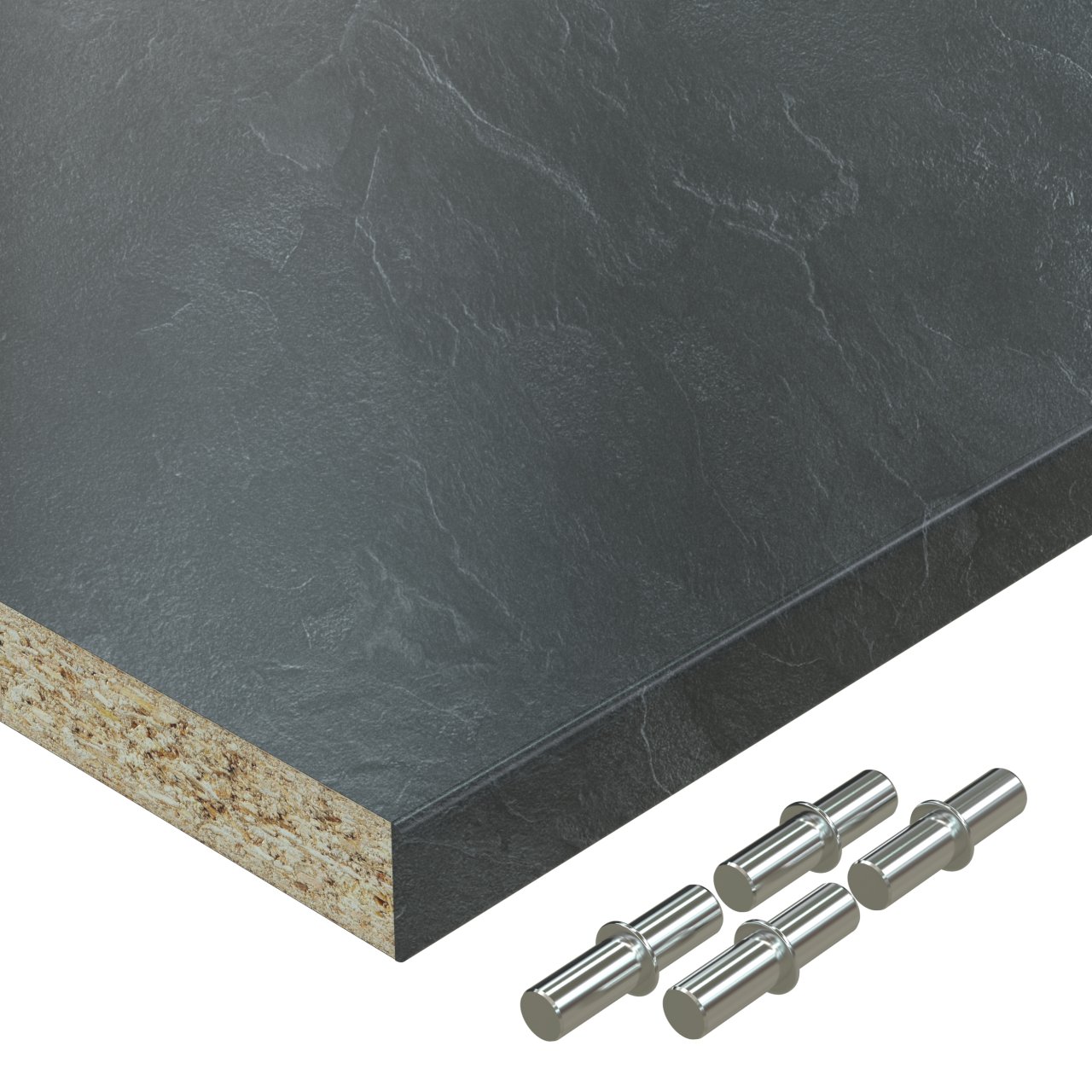 Einlegeboden Dekor Schiefer bis 1000 x 800 mm Regalboden 19 mm melaminharzbeschichtet mit ABS Kante