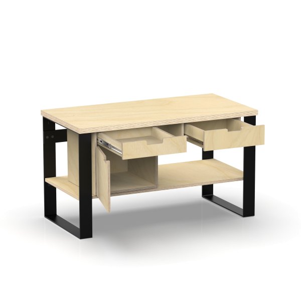 Profi Design Werkbank 1400 x 750 x 850 mm + 40mm Arbeitsplatte + Boden