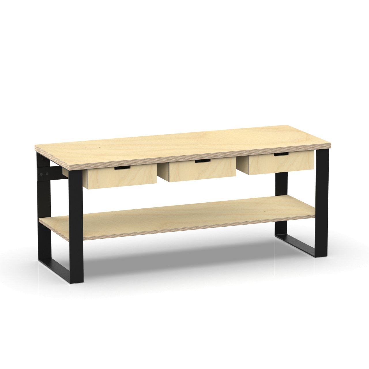 Profi Design Werkbank 1800 x 750 x 850 mm mit 40 mm Arbeitsplatte + Boden mit 3 Schubkästen