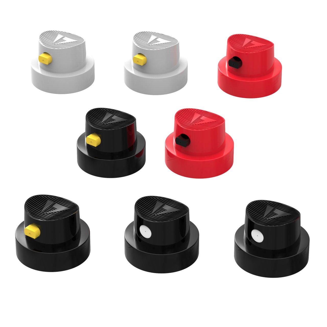 Sprühkopf Set 8 tlg. Spray Caps Komplett Kit Punktsprühkopf / Fächersprühkopf 2x je Ausführung