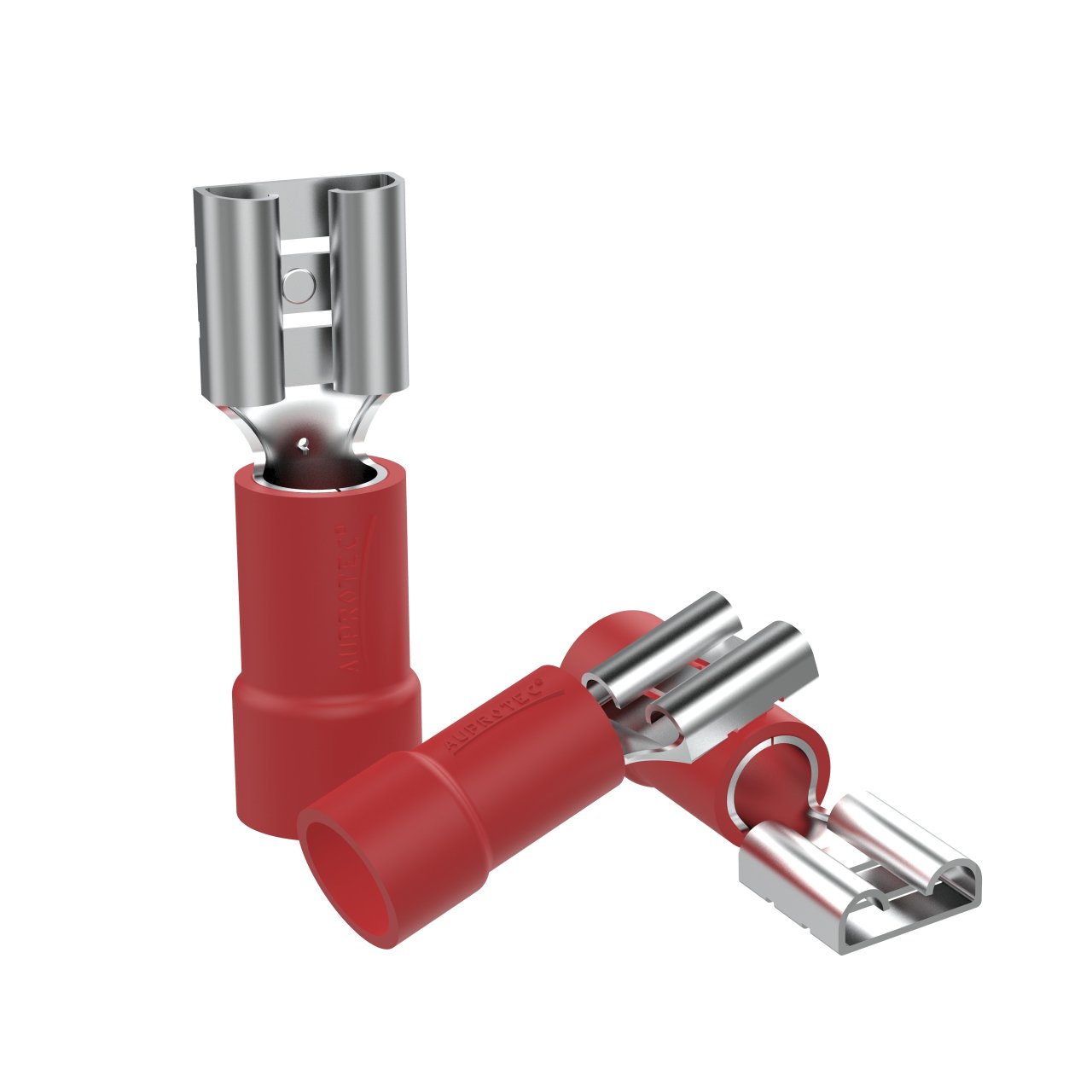 10 Flachsteckhülsen weiblich 0,5 - 1,5 mm² Teilisoliert FDD | Steckbreite: 2,8 mm