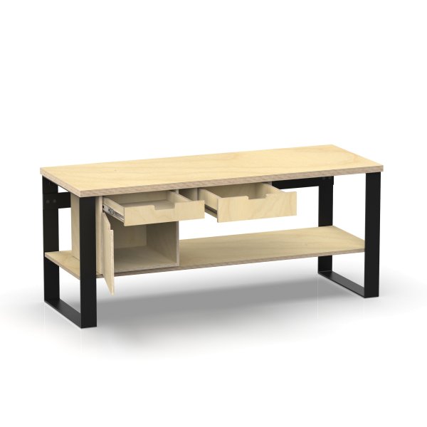 Profi Design Werkbank 2000 x 750 x 850 mm + 40mm Arbeitsplatte + Boden